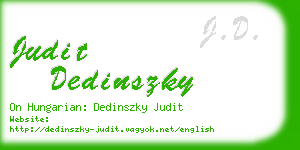 judit dedinszky business card